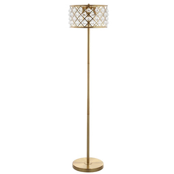Elizabeth 60" Crystal/Metal LED Floor Lamp - JONATHAN Y